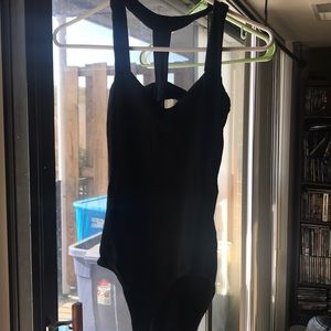 Cut out back leotard
